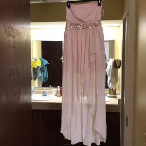 semi-shear pink dress